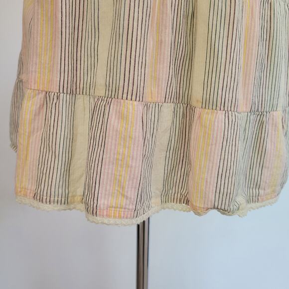 Anthropologie Odille Refracted Tank Tie Back Summer Neutrals Plus Women 14 - Picture 6 of 13